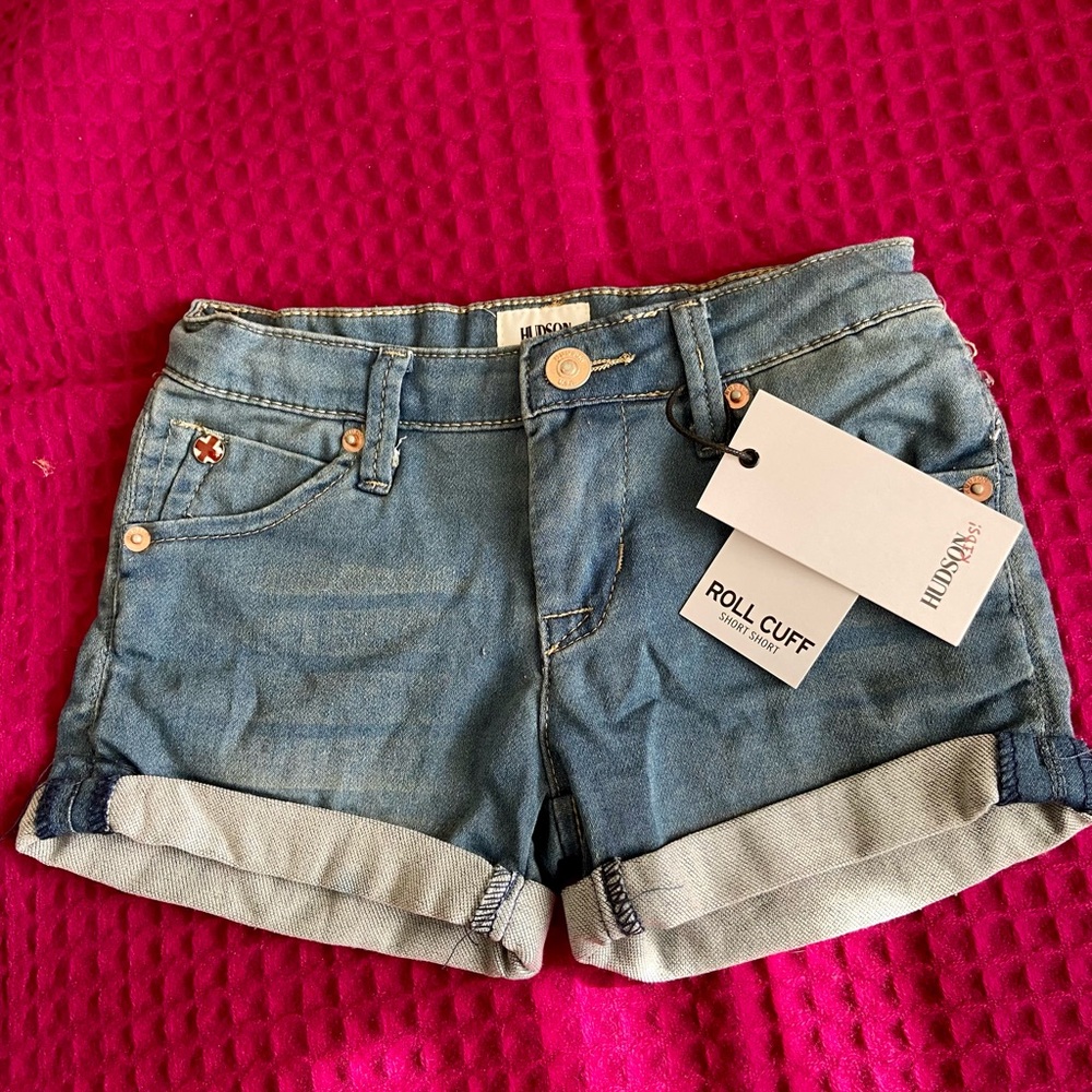 Hudson roll cuff kids denim shorts 4T